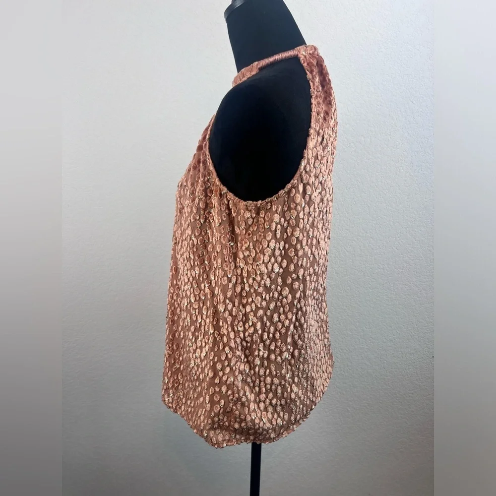 A.L.C. Kinsa Metallic Halter Animal Print Top size 4